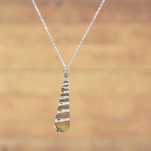 New Indio Jewelry Natural Shell and Sterling Silver Necklace #7039